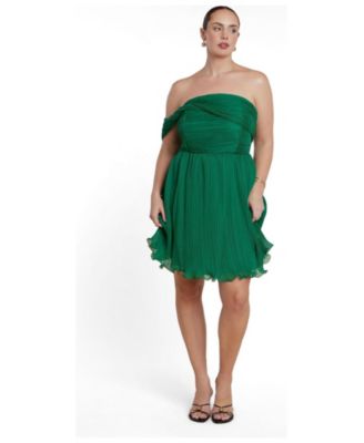 ELOQUII Women's Strapless Mini Dress With Overlay