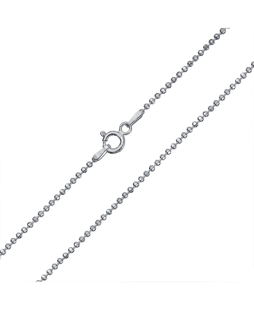 Браслет Bling Jewelry 150 Gauge.925 Sterling Silver Sparkle Ball Shot Bead Chain Necklace 16 18 20 24 Inch