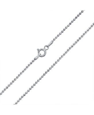 Bling Jewelry 150 Gauge .925 Sterling Silver Sparkle Ball Shot Bead Chain Necklace 16 18 20 24 Inch