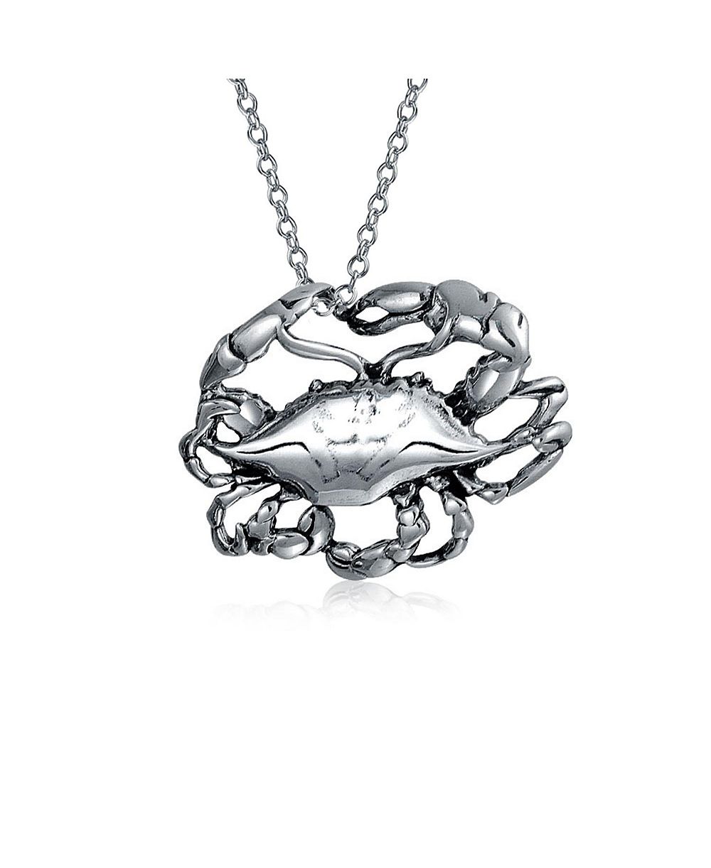 Подвеска Bling Jewelry Crab Zodiac Cancer Sign Astrology Horoscope Oxidized .925