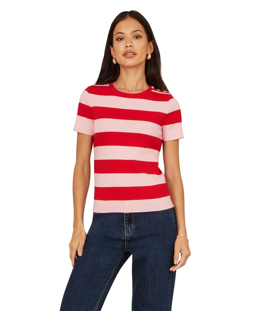 Женский трикотажный топ Yumi Block Stripe