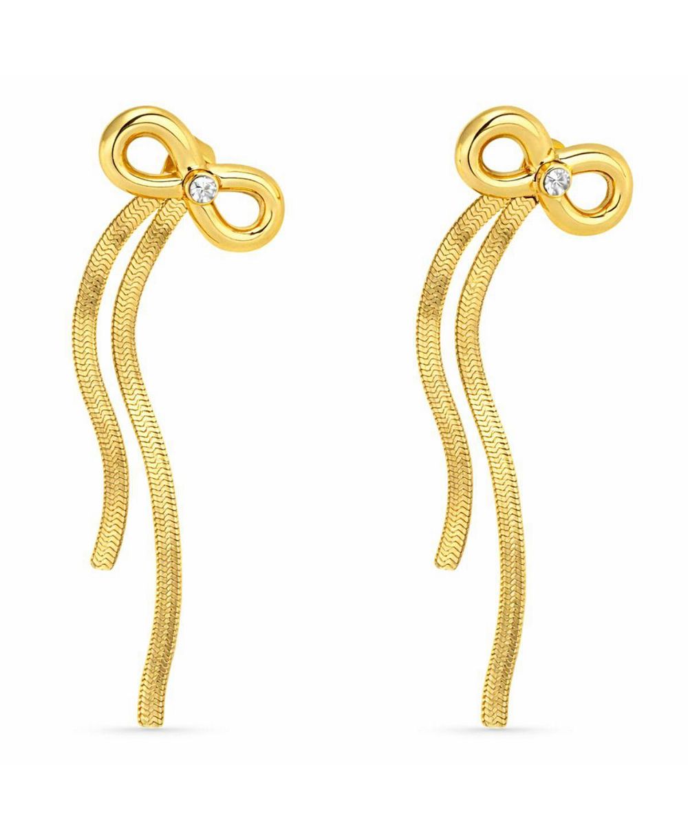 Женские серьги-подвески Rebl Jewelry Bow Chain Drop Earring