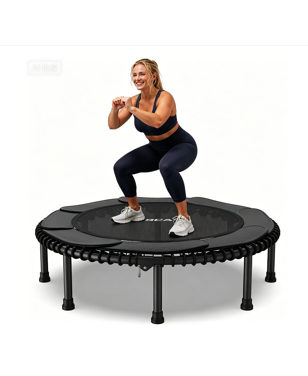 Мини-батут BCAN 550LBS Rebounder, 48" Foldable Fitness Trampoline с амортизаторами
