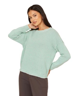 Yumi Women's Knitted Stripe Relaxed Jumper