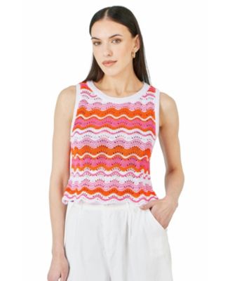 Женский топ-жилет Yumi Stripe Crochet Stripe Vest Top