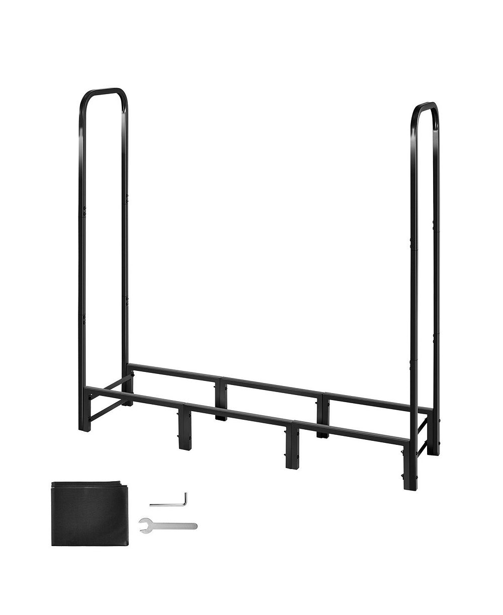 Подставка для дров COZITO с крышкой, металлическая 4 feet Outdoor 1/4 Cord Log Holder