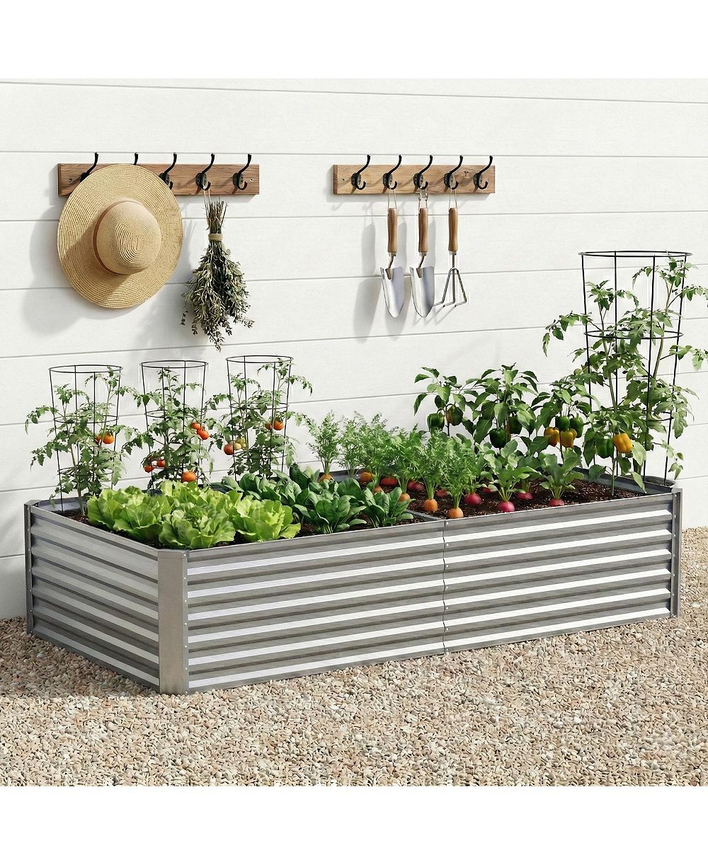Металлическая садовая грядка Pocassy 6x3x2ft