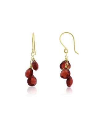 Серьги The Lovery Garnet Bead Dangle 14K Gold