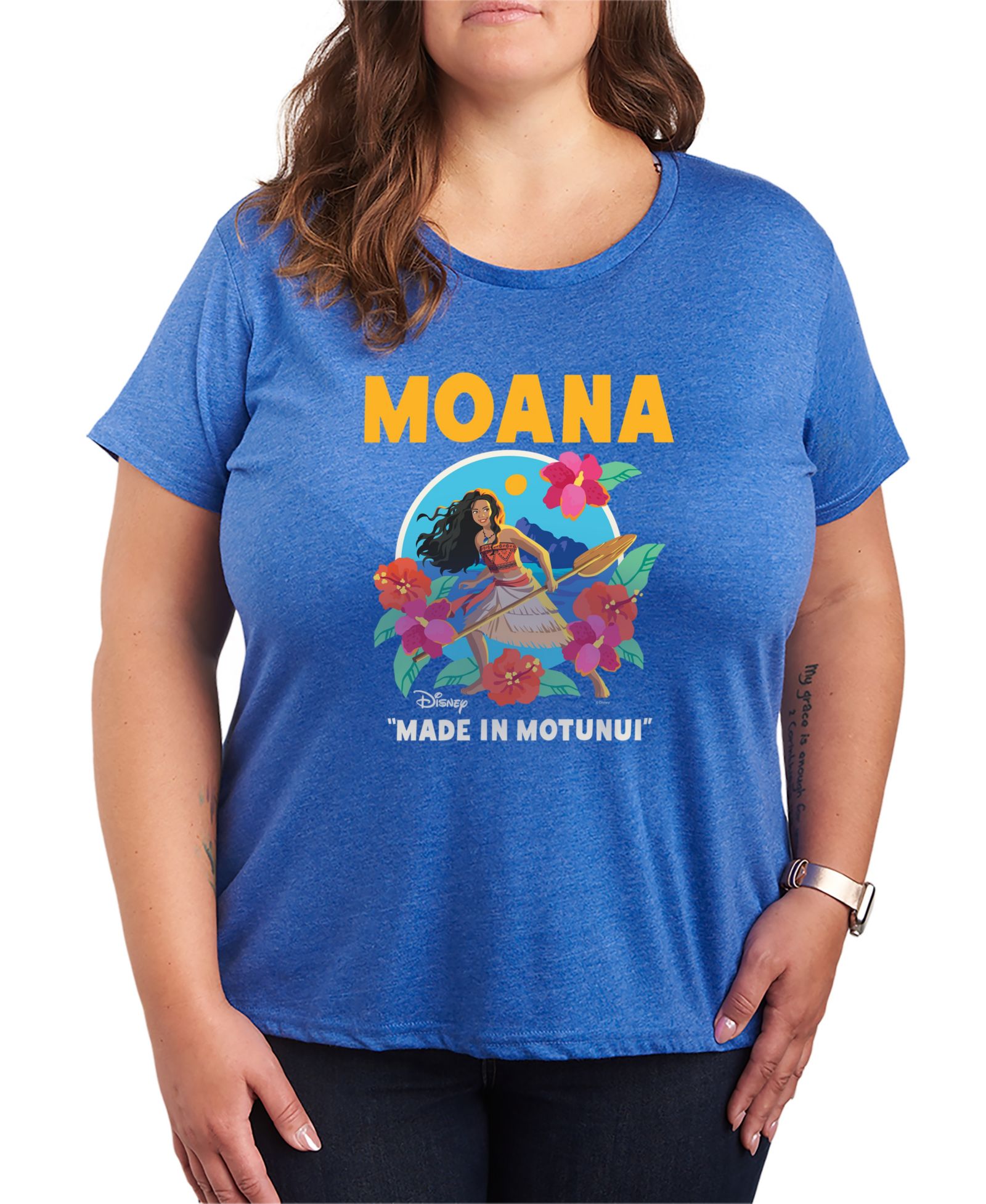Hybrid Apparel Plus Size футболка с принтом Moana Made in Motunui
