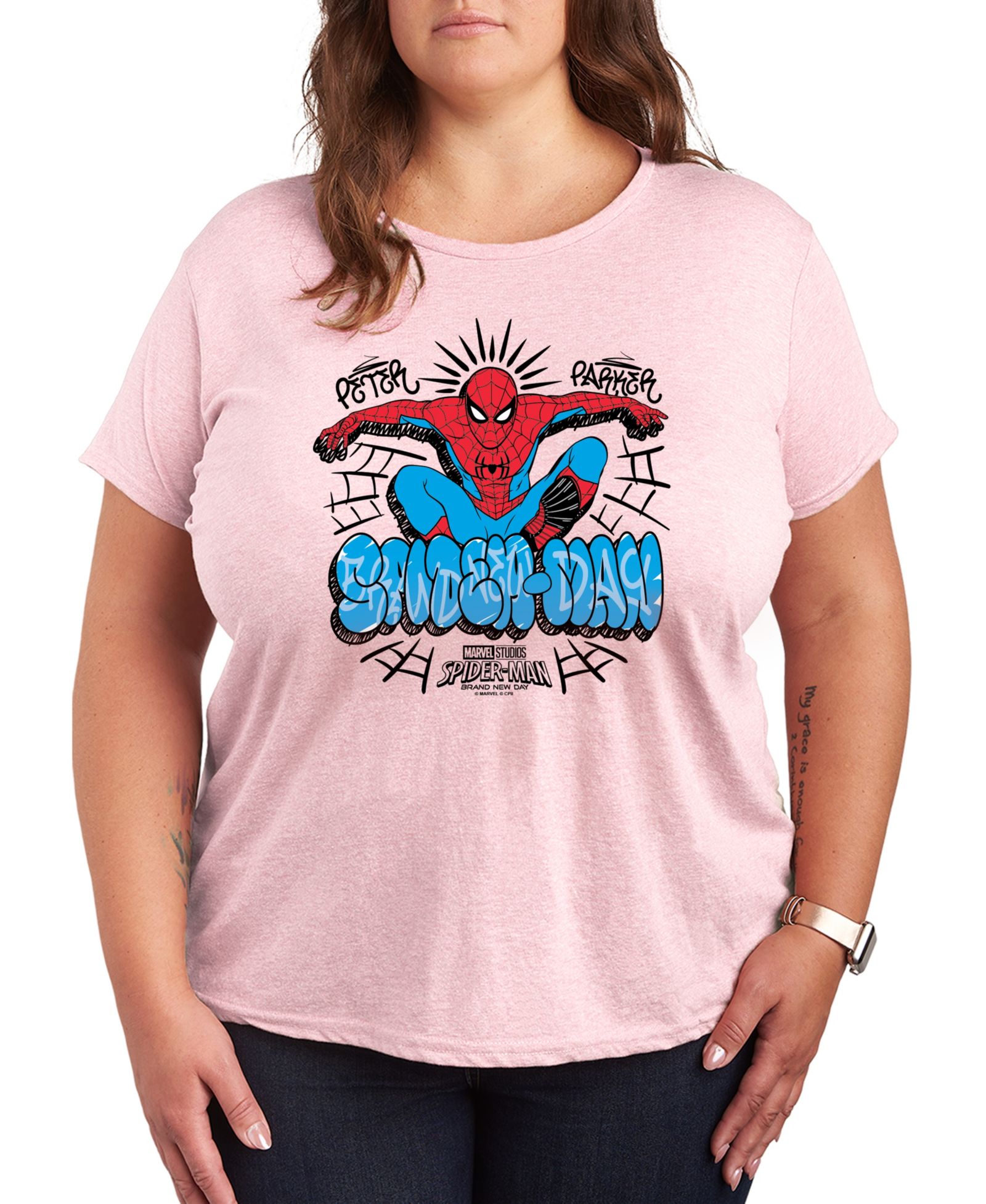 Футболка Hybrid Apparel Plus Size Spider-Man Brand New Day Peter Parker Graphic
