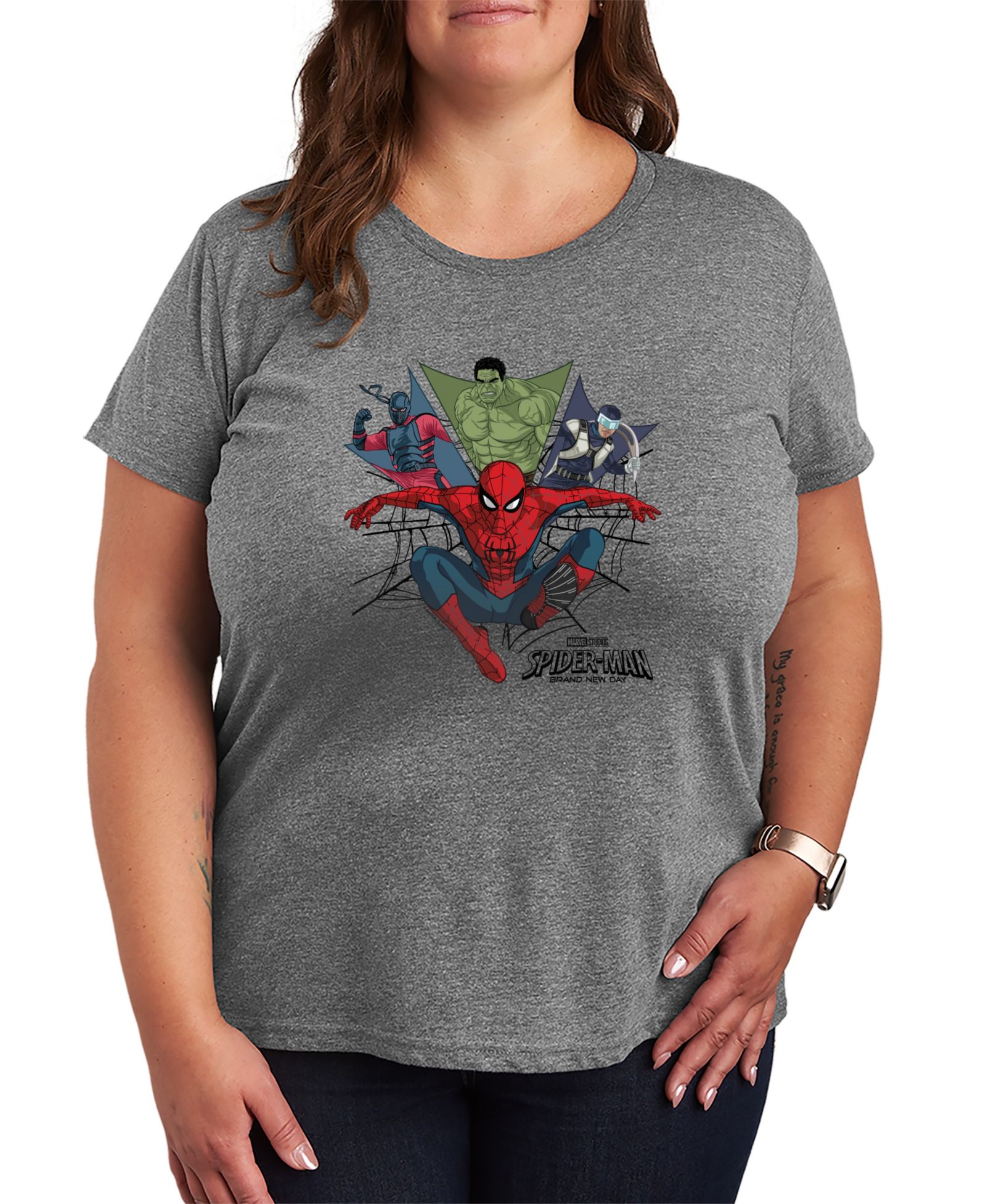 Hybrid Apparel футболка Spider-Man Brand New Day Heroes Plus Size