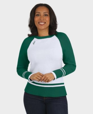 Женский раглановый свитер WEAR by Erin Andrews New York Jets, белый/зеленый