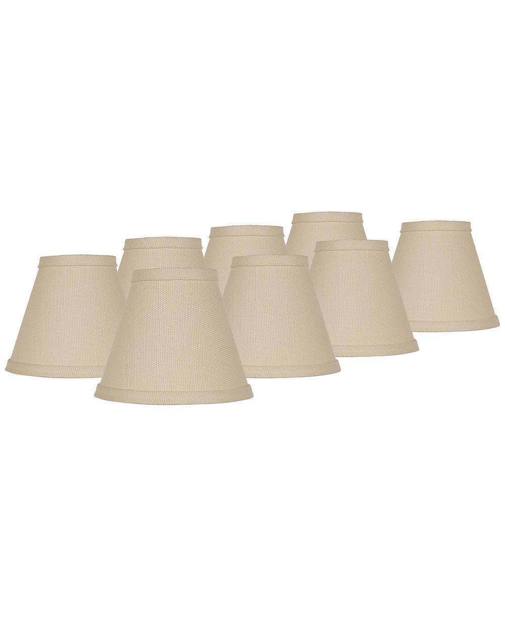Набор из 8 абажуров для люстр Springcrest Beige Linen Candelabra Clip-On Fitting
