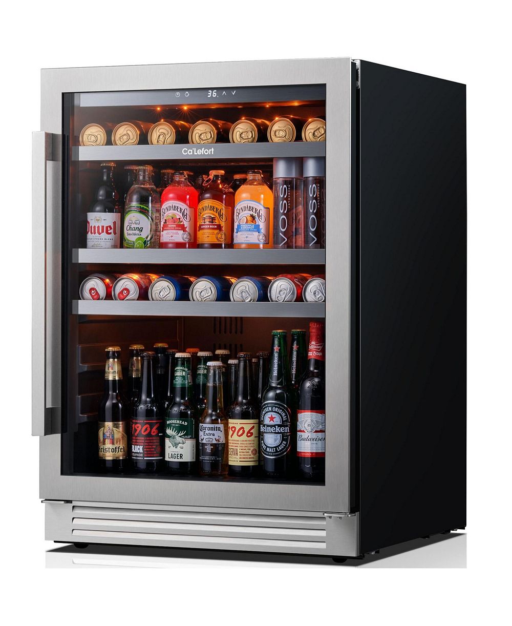 Холодильник для напитков Ca'Lefort 24 Inch 180 Can Glass Door Built In or Freestanding 5.65 Cubic Feet