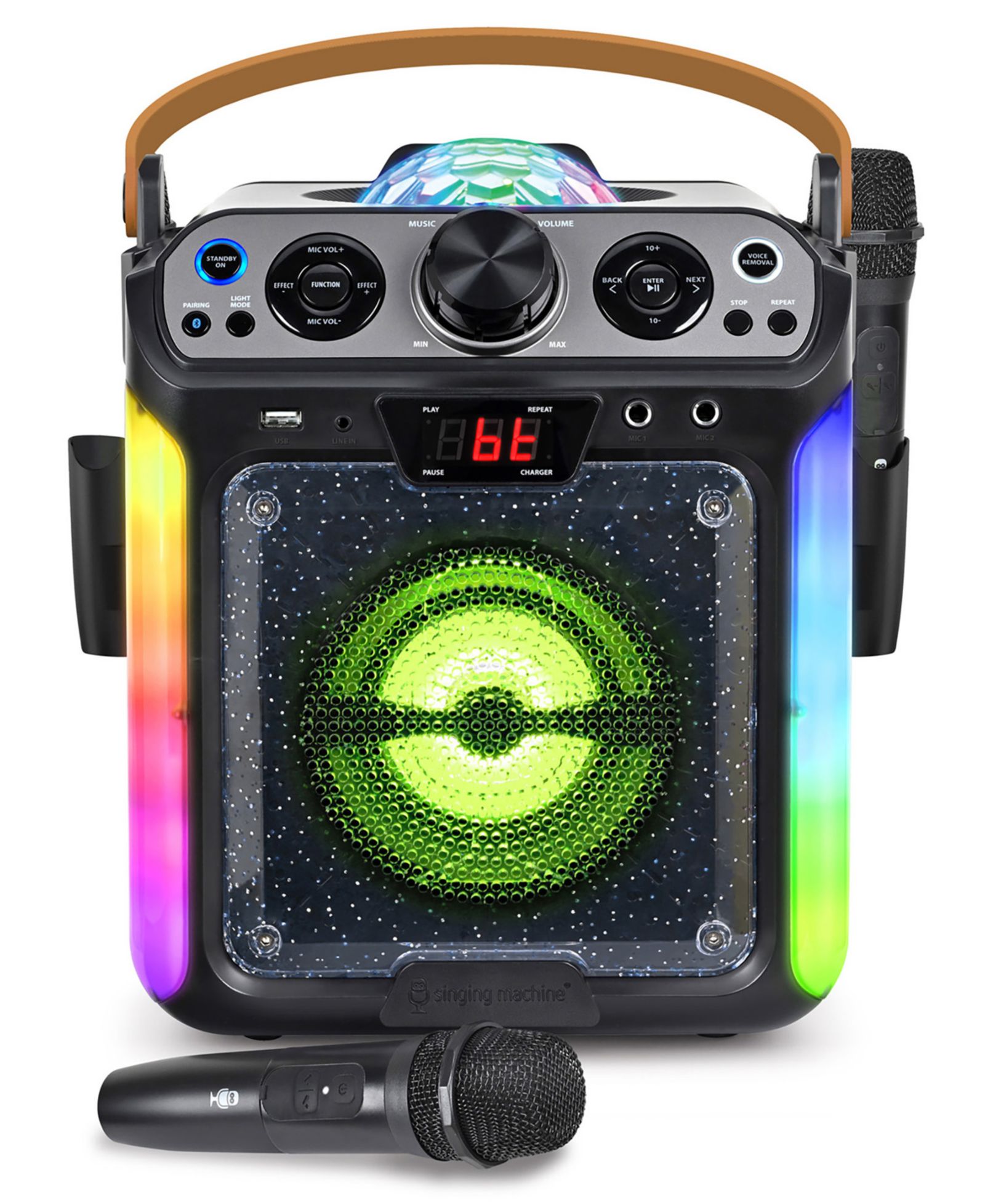 Singing Machine Groove Disco Bluetooth караоке-система с беспроводными микрофонами
