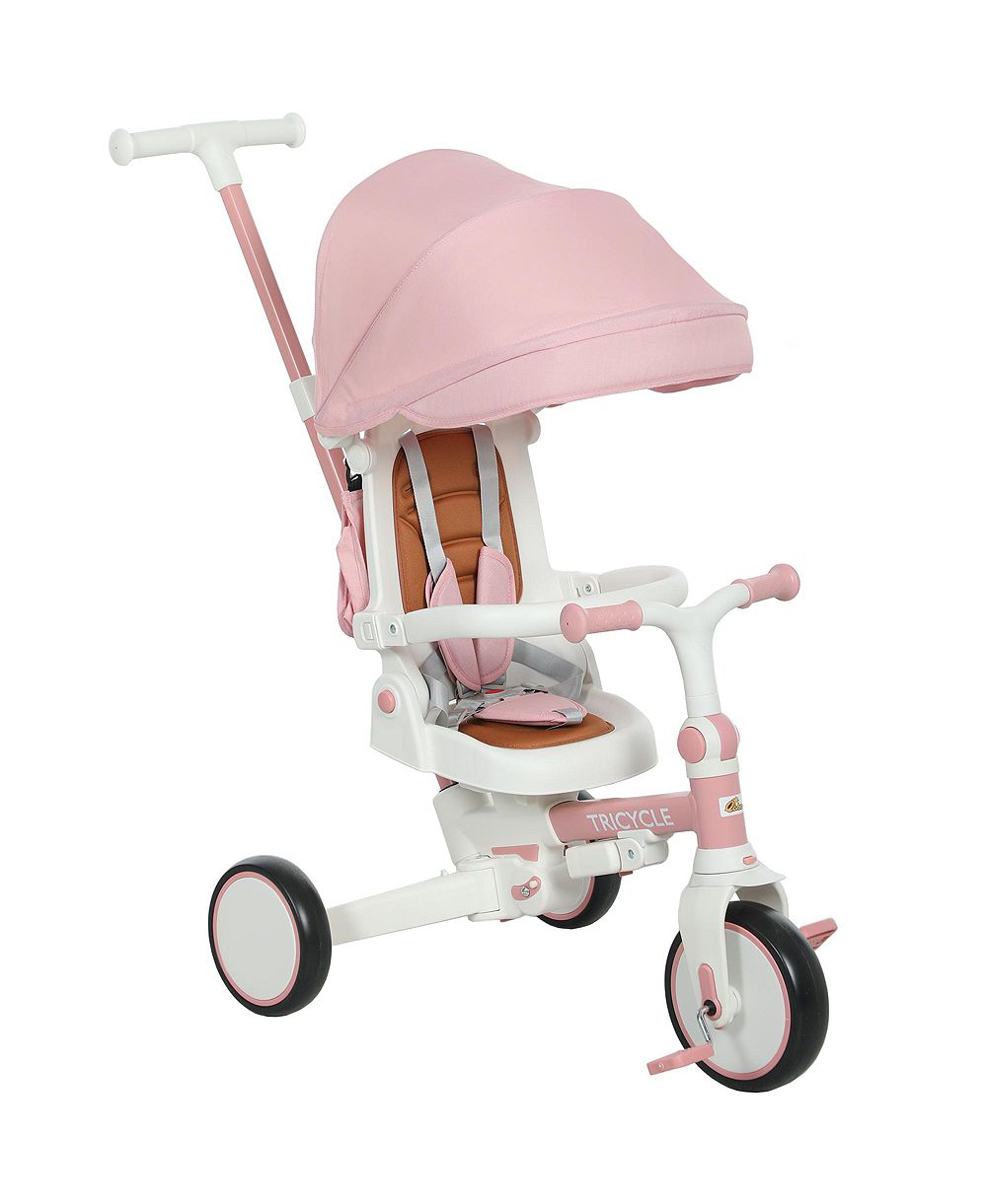 Qaba 7-In-1 Tricycle Stroller with Adjustable Push Handle, Ages 1-5 Years