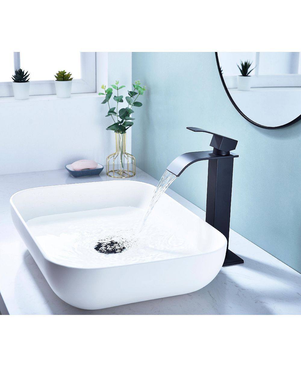 Смеситель для раковины PHYING Waterfall Spout Single Handle с донным клапаном