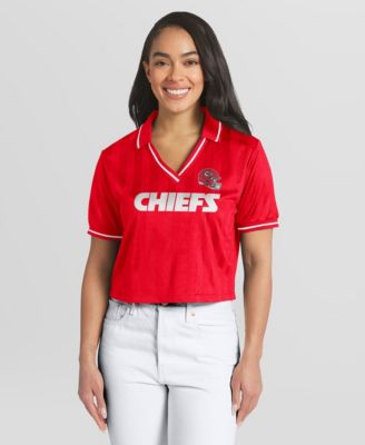 WEAR by Erin Andrews Женская укороченная рубашка-поло Kansas City Chiefs красного цвета
