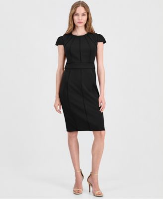 Женское платье-футляр Anne Klein Trim Seam Detail Crewneck