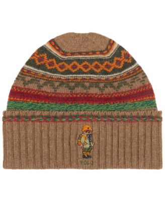 Мужская шапка-бини Polo Ralph Lauren Fair Isle Redrock Bear