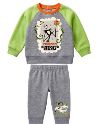 Disney Baby Boys' комплект из 2 предметов: sweatshirt и джоггеры с графическим изображением Джека Скеллингтона, короля тыкв, для мальчиков