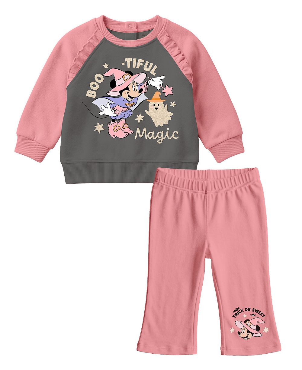 Disney Baby комплект из 2 предметов: худи с графическим принтом Минни Мауса и джоггеры для девочек-малышей на Хэллоуин