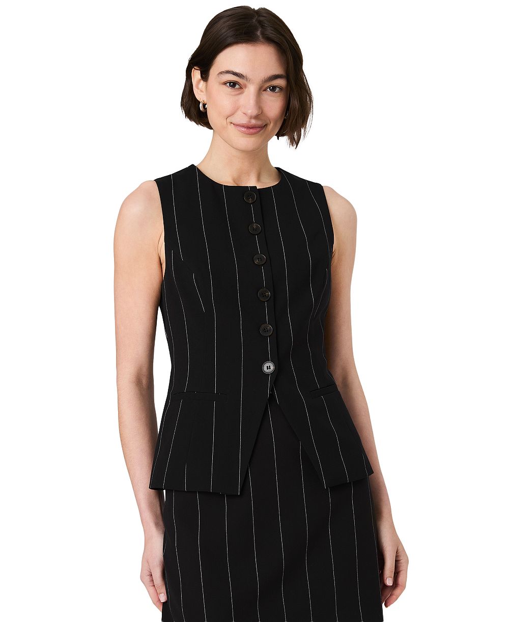Женский топ French Connection Wide Pinstripe Suiting Sleeveless Peplum