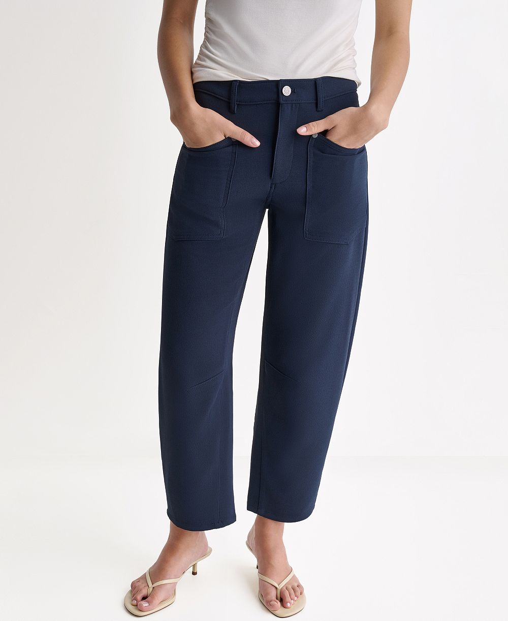 BCBG Women's Soft Barrel Leg Mid-Rise Pants