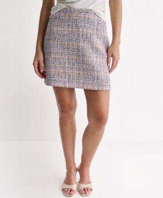 BCBG Женская мини-юбка твид с металлическим акцентом