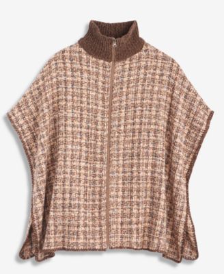 Style & Co Women's Space-Dyed Softy Zip-Up Topper, Macy's Exclusive