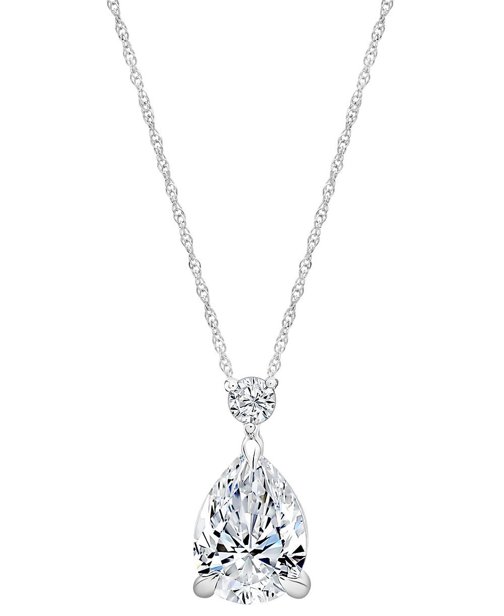 Bonus Offer: Macy's Lab-Grown White Sapphire Pendant Necklace (Also Available in Blue Sapphire) with any $25 purchase! (Orig. $150 Value) Available in Bag with qualifying purchase