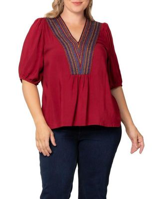 Женский топ Kiyonna Plus Size Tacoma Trim Neckline