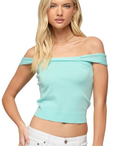 Женский трикотажный топ Edikted Sami Off Shoulder Knit Top