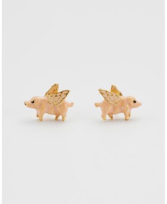 Серьги-гвоздики Fable England Gold Flying Pig