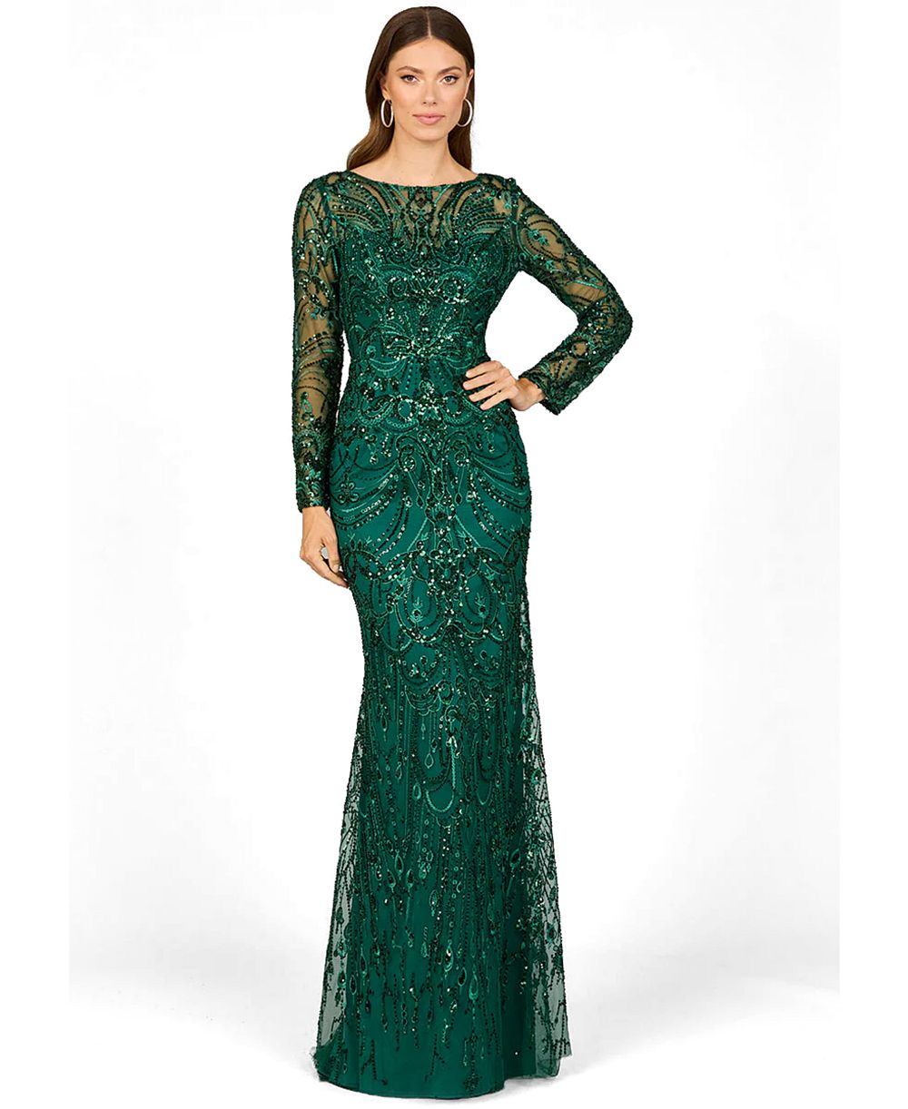 Lara Women's Long Sleeve Lace Gown