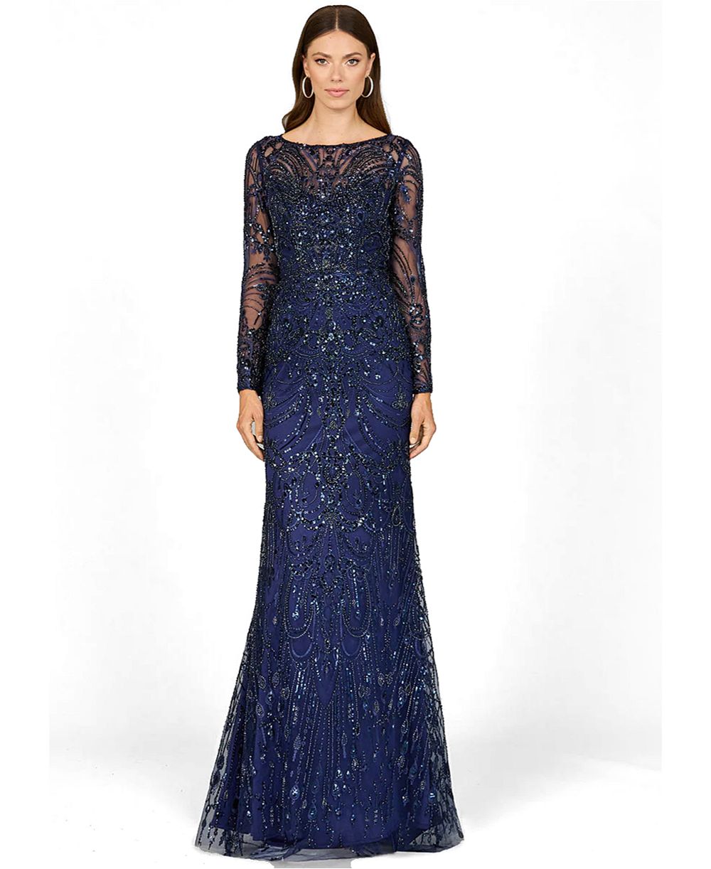 Женское вечернее платье Lara Long Sleeve Lace Gown