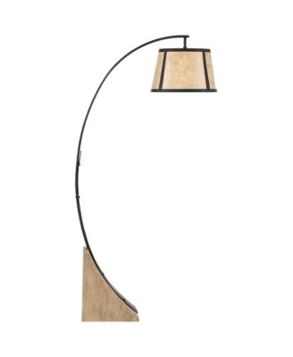Franklin Iron Works Oak River Rustic Mission 66 1/2" Tall Arc Floor Lamp with Smart Socket