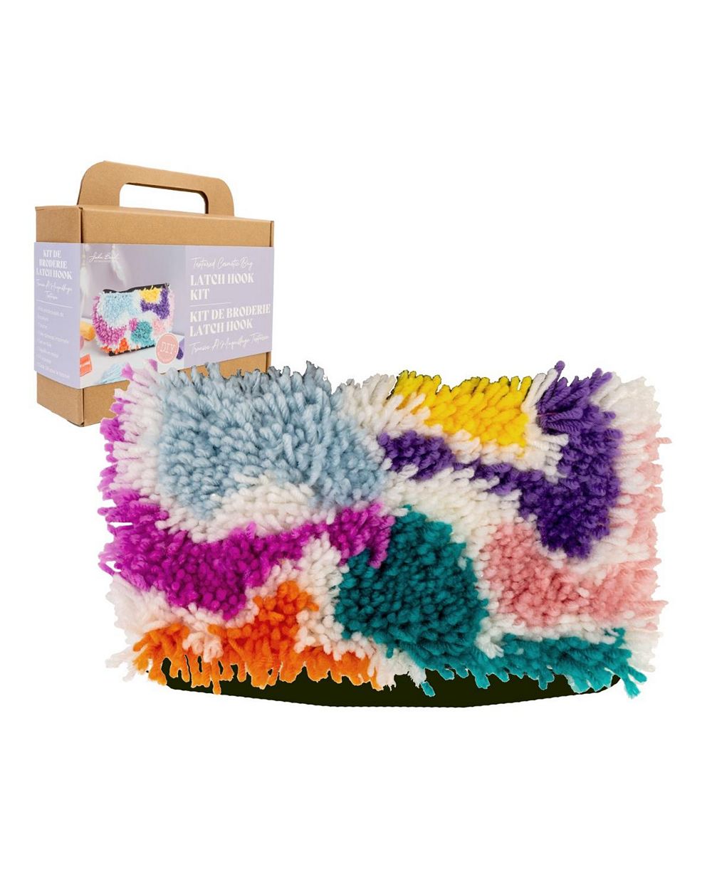 John Bead Textured Cosmetic Bag Latch Hook DIY Kit for Beginners