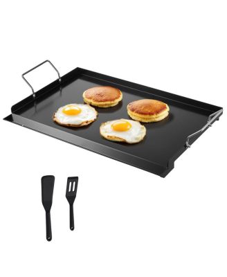 COZITO Carbon Steel Griddle, 24 x 16 inches Flat Top Gas Grill Plate with Handles
