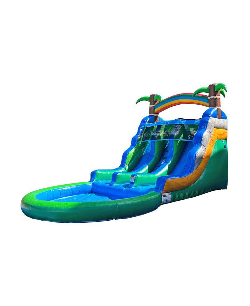 POP JUMP Tropical Island водная горка с двумя дорожками и бассейном, 23'