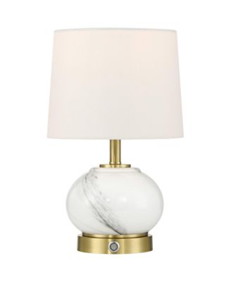 Possini Euro Design Possini Euro Liana 14 3/4"H Gray White Glass Battery Power Accent Lamp