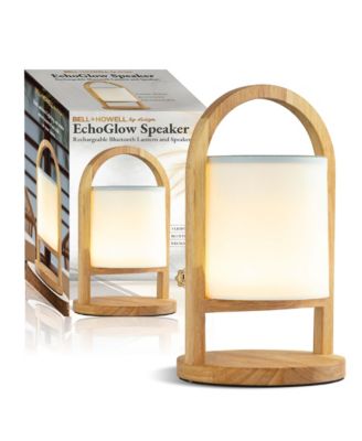 Bell + Howell Echo Glow Rechargeable Bluetooth LED Portable Lantern Speaker Touch Control Table Lamp