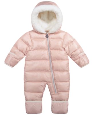 Michael Kors Baby Girls' Faux Fur Pram Hooded Snowsuit