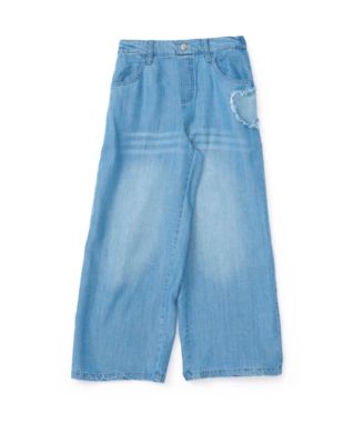 CeCe Girls' 7-16 Denim Pant with Heart Embroidered Jeans