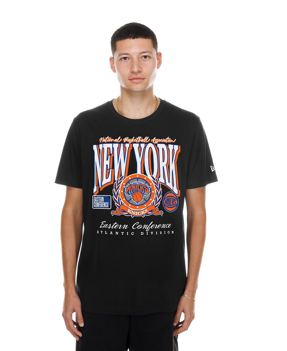 Мужская футболка New Era Black New York Knicks Classic Crest