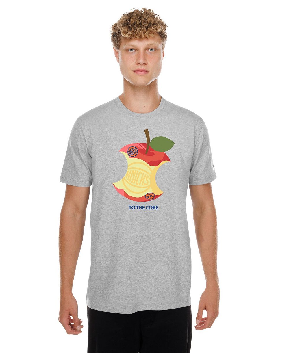 Мужская футболка New Era Gray New York Knicks Hometown Apple
