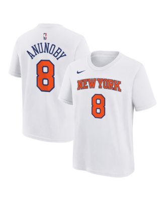 Nike Big Boys and Girls OG Anunoby White New York Knicks Association Name & Number T-Shirt