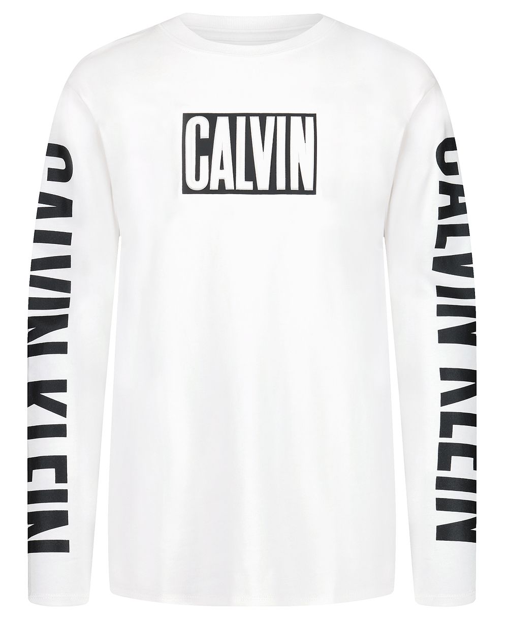 Calvin Klein Boys' Impact Long-Sleeve Cotton Graphic T-Shirt, Created for Macy's