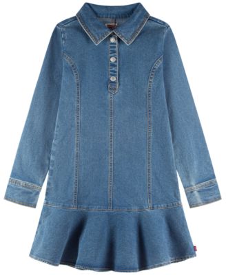 Levi's Girls' 7-16 Long Sleeves Button Up Dress