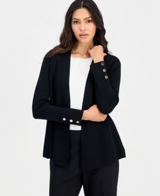 Кардиган Anne Klein Essentials Petite Open-Front Side-Slit